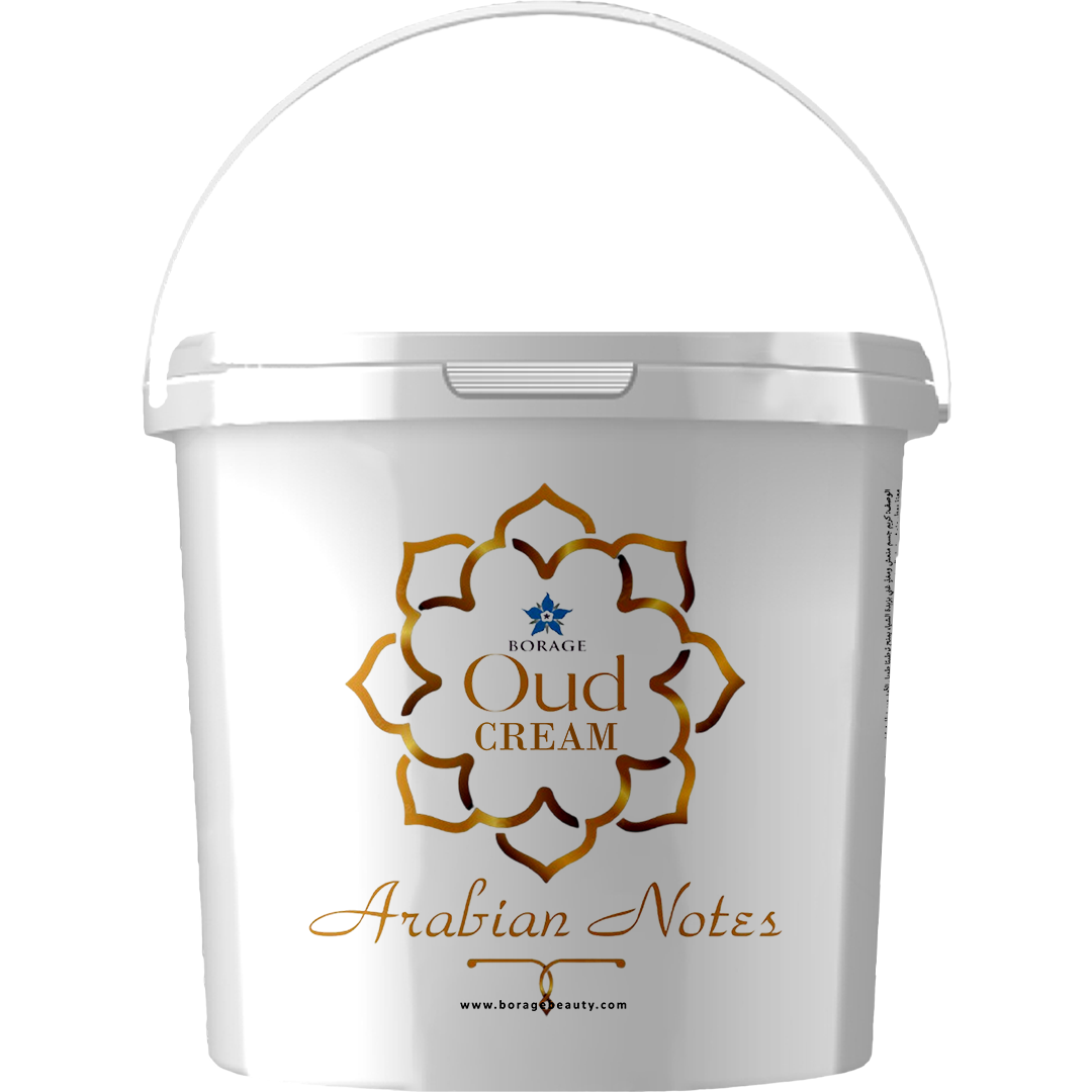 White container of Oud Cream with 'Borage' branding on a white background