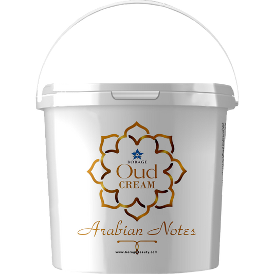 White container of Oud Cream with 'Borage' branding on a white background