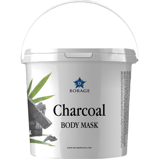Borage Charcoal Body Mask container on a white background