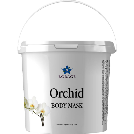 Borage Orchid Body Mask container on a white background