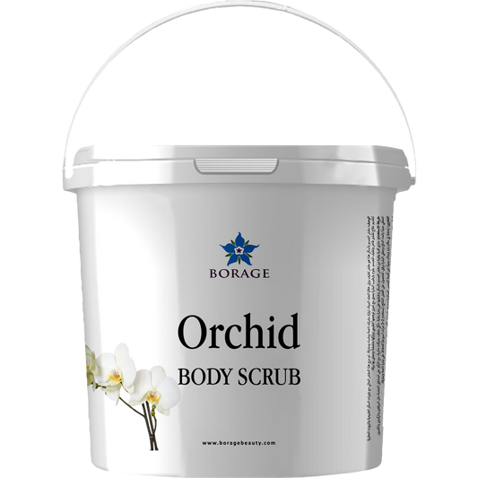 Borage Orchid Body Scrub container on a white background