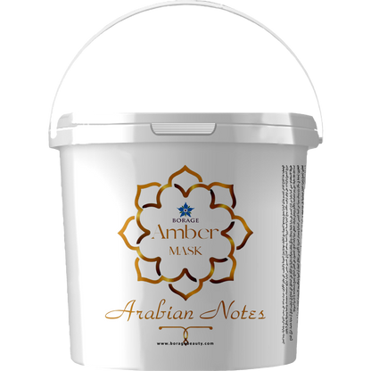 White container with gold text and logo on a white background