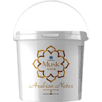 White container of Musk Scrub with gold text and Borage logo on a white background