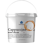 Borage Cappuccino body cream container on a white background
