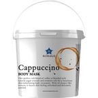 Cappuccino body mask container with Borage logo on a white background