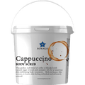 Cappuccino body scrub container with Borage logo on a white background