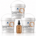 Cappuccino body care set with body scrub, mask, cream and Coffee Spa Fragrance