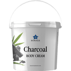 Bottle of Borage Charcoal Body Cream on a white background