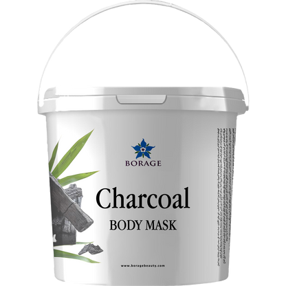 Borage Charcoal Body Mask container on a white background