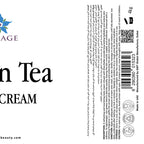 Green Tea Body Cream ingredient and product label