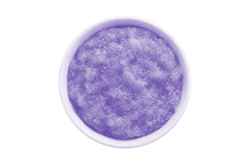Lavender Body Scrub texture in a bowl