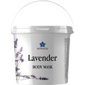 Bottle of lavender body mask with Borage logo on a white background