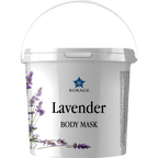 Bottle of lavender body mask with Borage logo on a white background