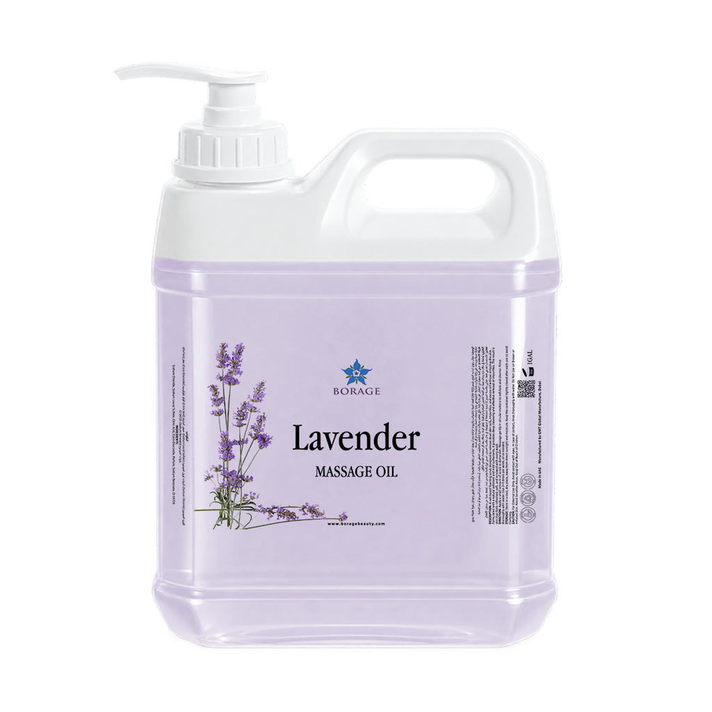 BORAGE Lavender Massage Oil 5L bottle on a white background