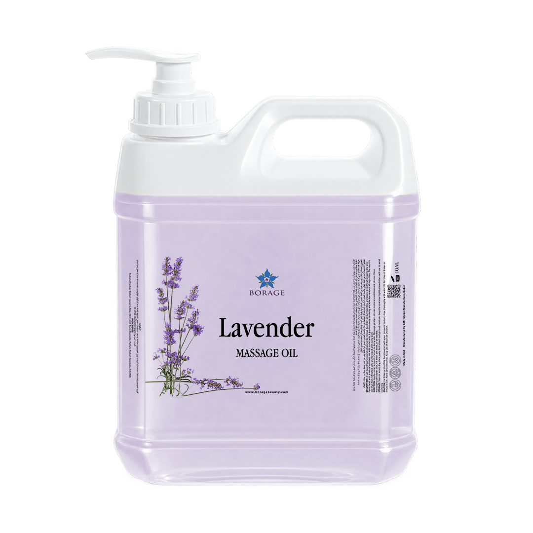 BORAGE Lavender Massage Oil 5L bottle on a white background