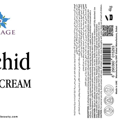 Label for a skincare product with branding and text on a white background