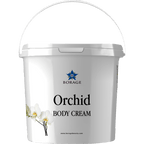 Bottle of Borage Orchid Body Cream on a white background