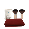 BORAGE Sakura Ritual Accessories Set with heater, brushes and fabric