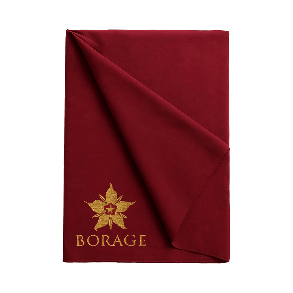 BORAGE Sakura Fabric folded with gold logo