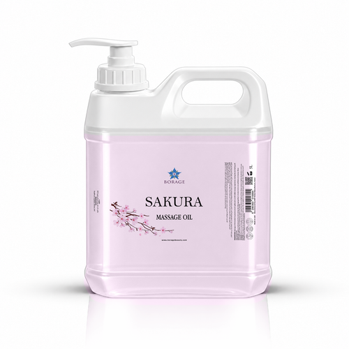 BORAGE Sakura Massage Oil 5 L bottle on a white background