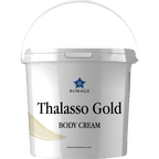 Bottle of Thalasso Gold body cream with Borage logo on a white background