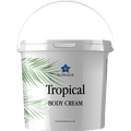 Tropical body cream container with Borage logo on a white background