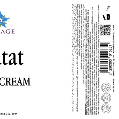 Label for a skincare product with text and symbols on a white background