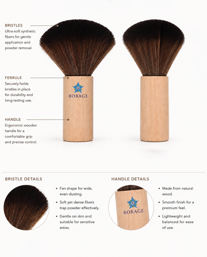BORAGE Sakura Brushes Set anatomy guide